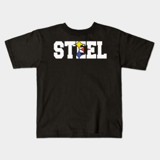 Steel Pittsburgh Football Kids T-Shirt